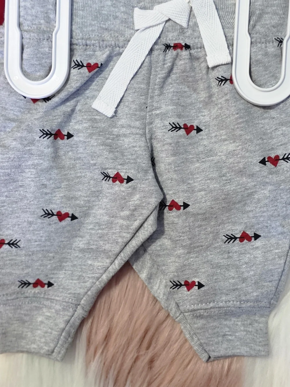 Carters Red Heart Graphic Sweatshirt Set